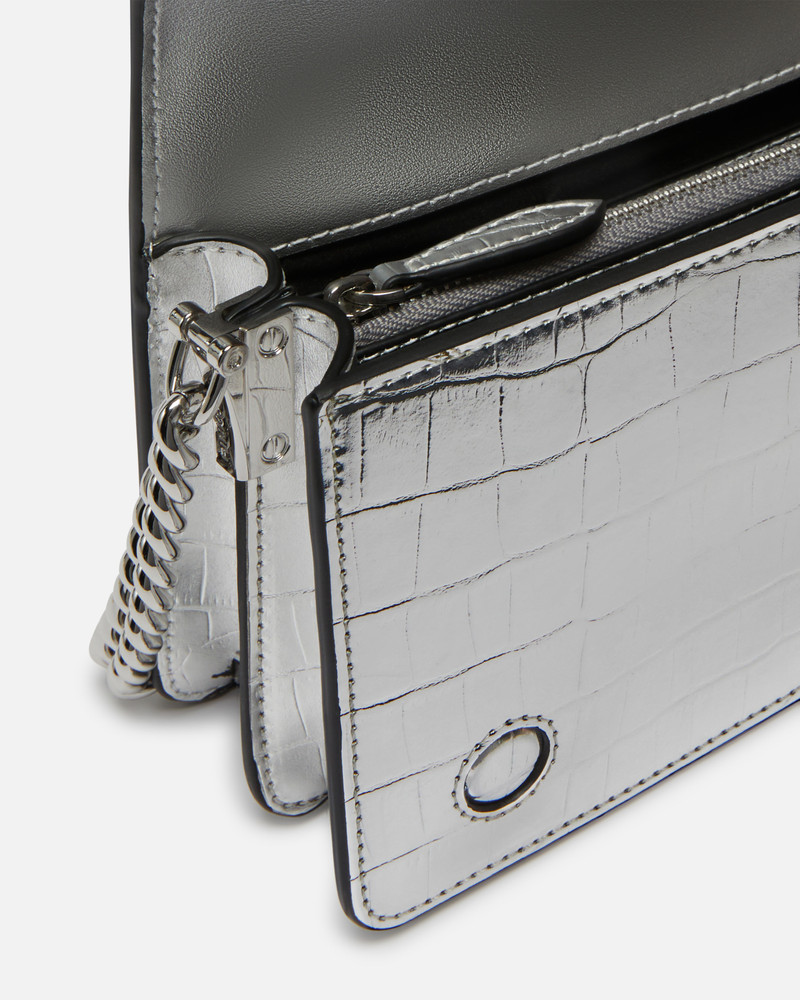 MINI LOVE BAG CLICK BAG IN METALLIC CROCODILE-PRINT LEATHER 4