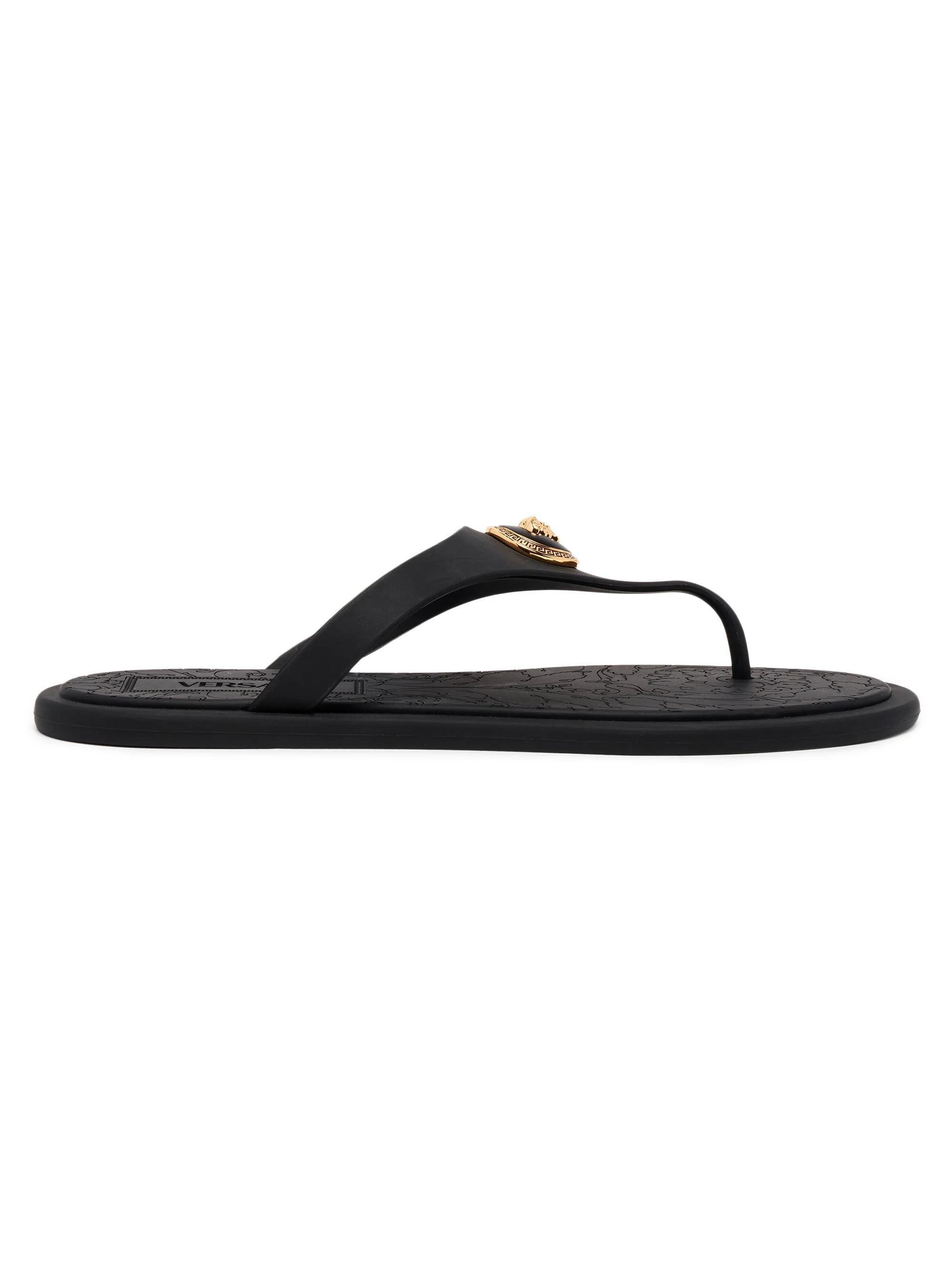 Women's Medusa Baroque Flip-Flops - Black Gold - 1
