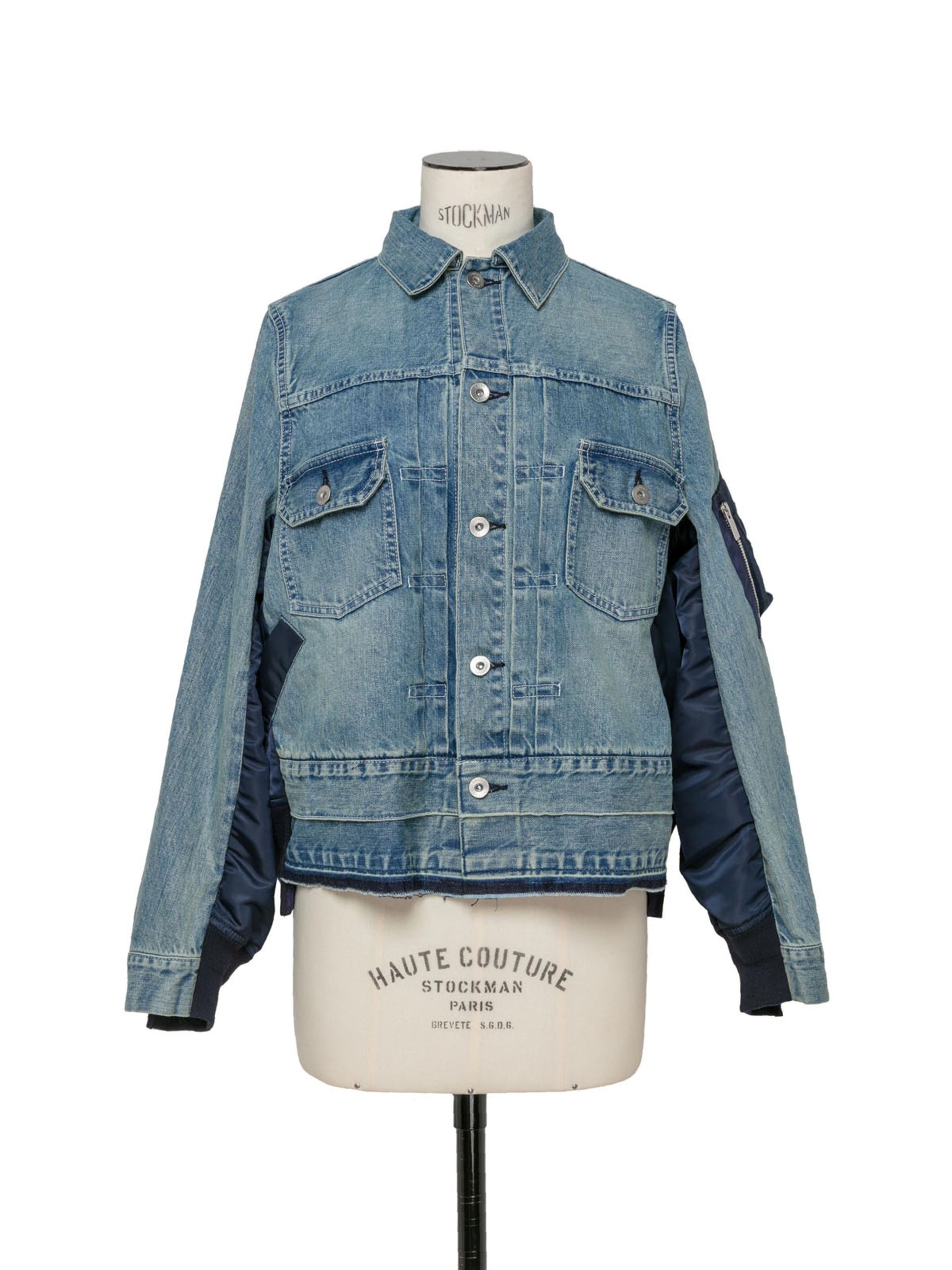 Denim x Nylon Twill Jacket - 1