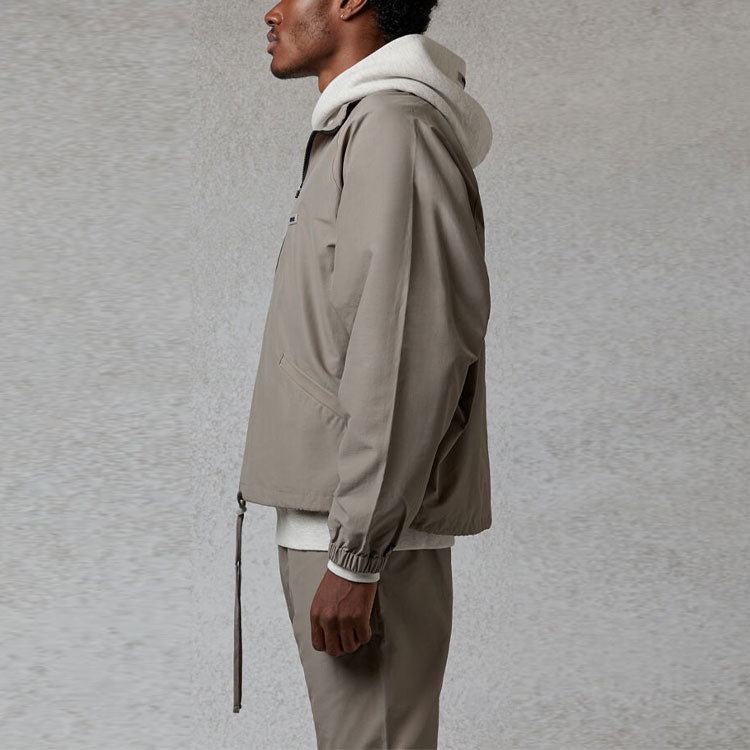 Fear of God Essentials FW20 Half Zip Track Jacket 'Cement' FOG-FW20-359 - 5