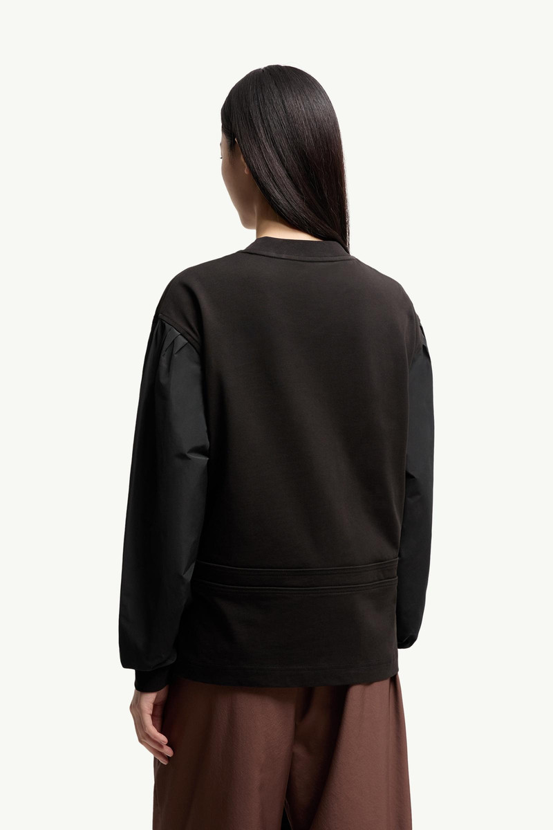 Pleated Sleeves Cotton Jersey Sweatshirt 5