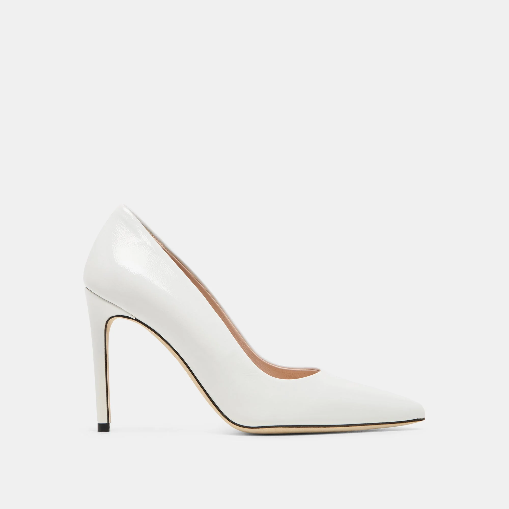 LANKY HEELS WHITE LEATHER - 1