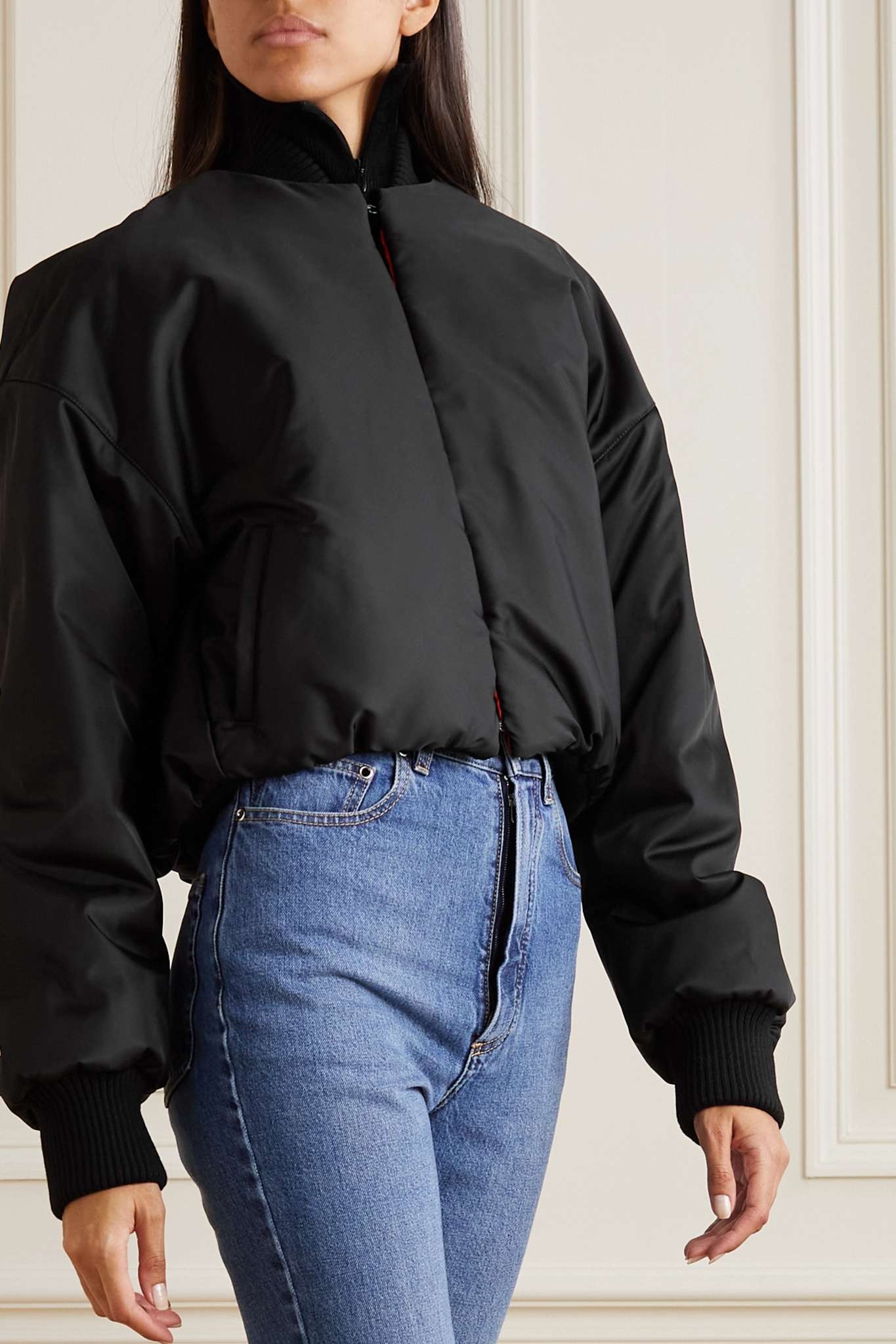 Cropped padded shell bomber - 3