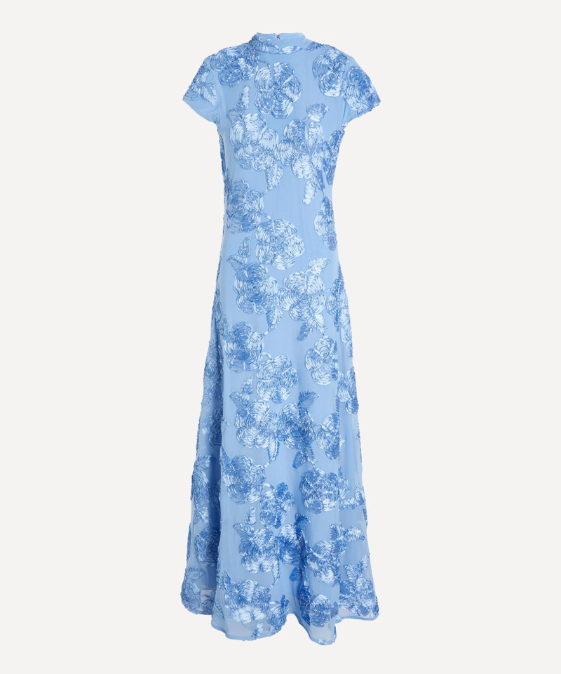 Floral-Embroidered Maxi Dress 1