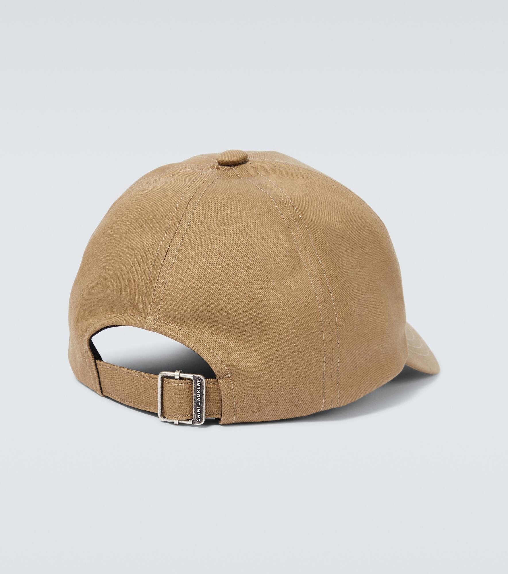 Logo cotton and linen gabardine baseball cap - 4