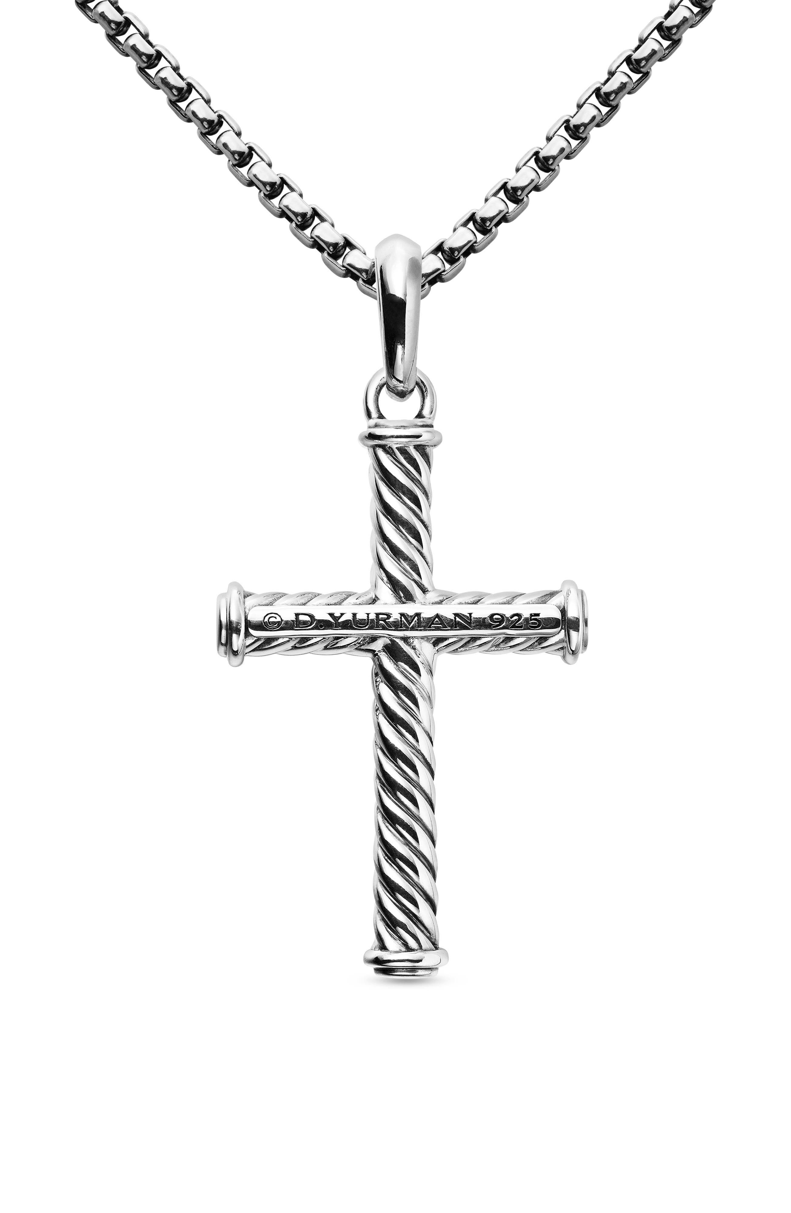 David Yurman Cable Cross Pendant in Sterling Silver, 35mm at Nordstrom - 5