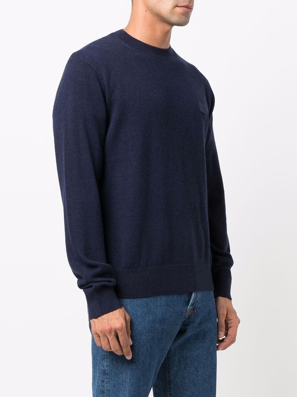 face-patch wool jumper - 4