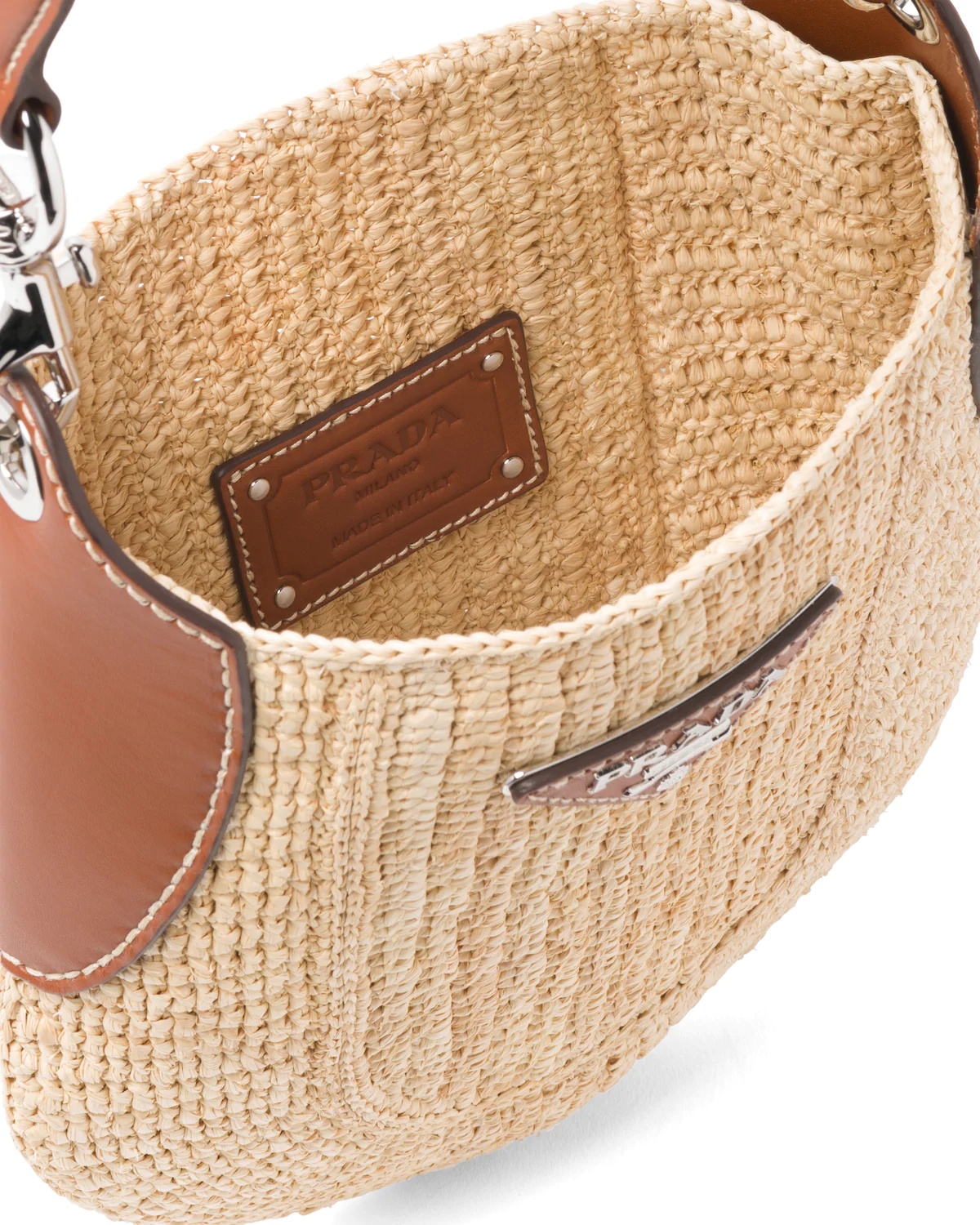 Raffia and Leather Bag - 5