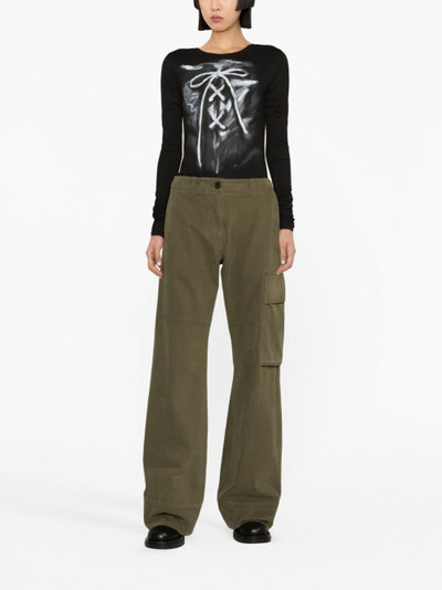 We11done wide-leg cargo trousers outlook