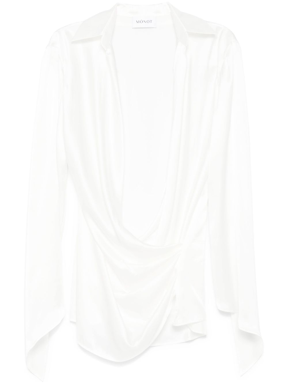 satin wrap mini dress - 1