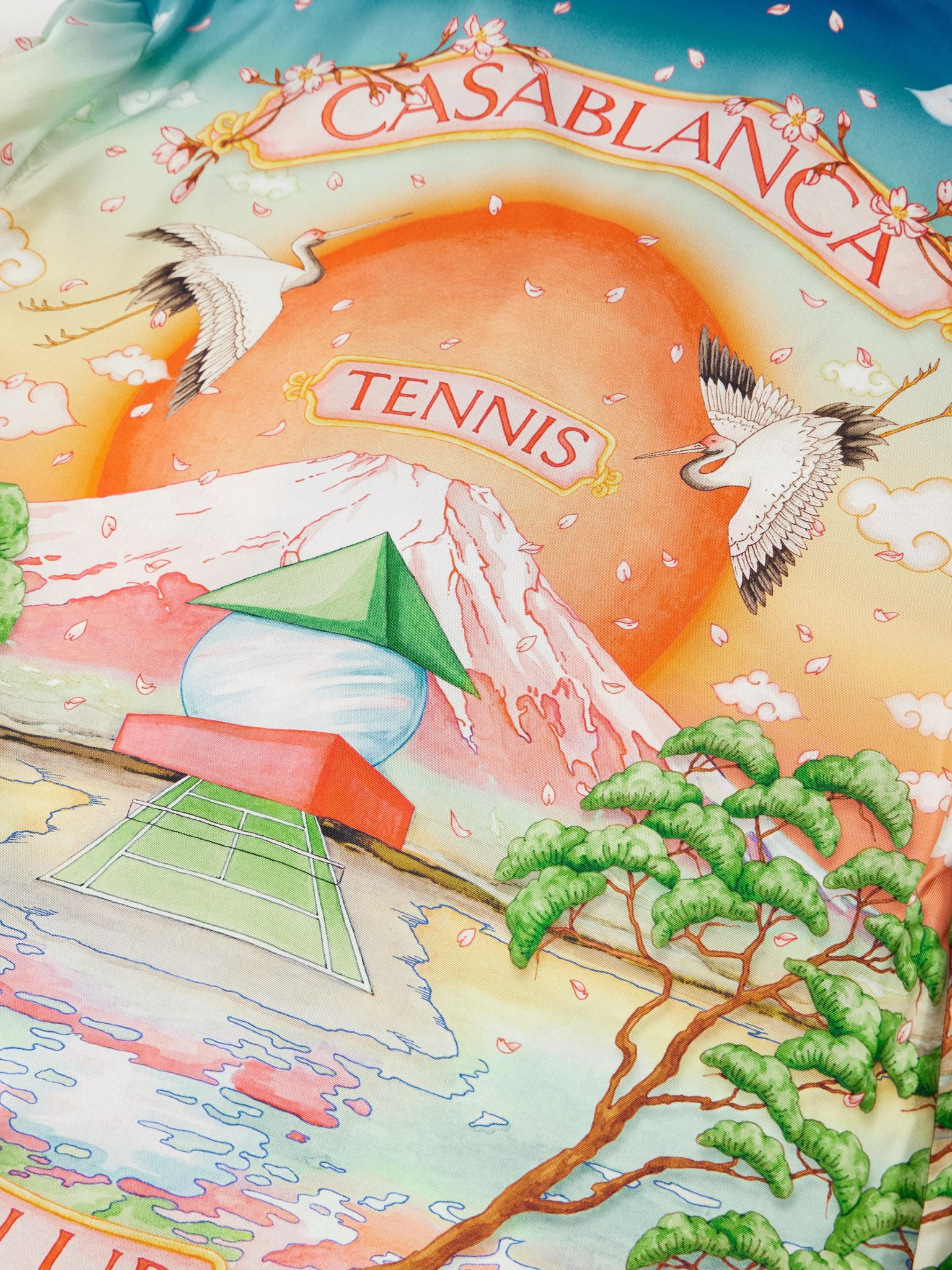Tennis Club Convertible-Collar Printed Silk-Twill Shirt Multi - 5