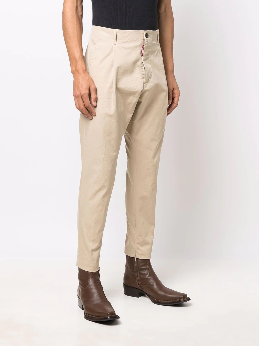 cropped tapered chinos - 3