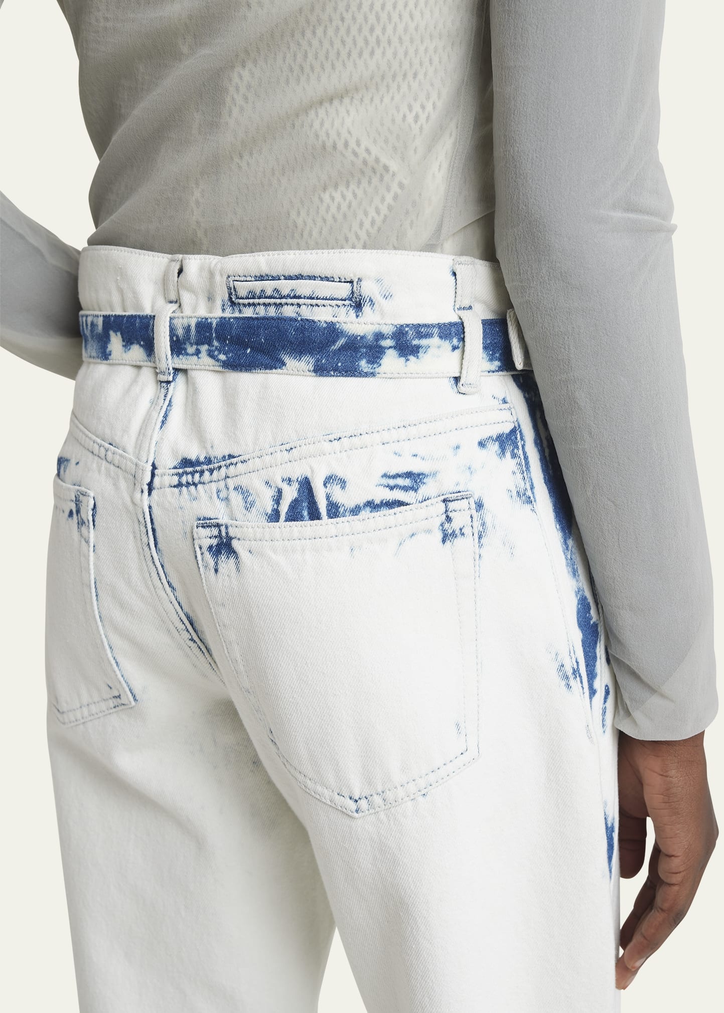 Ellsworth Bleached Boyfriend Jeans with Belt - 5