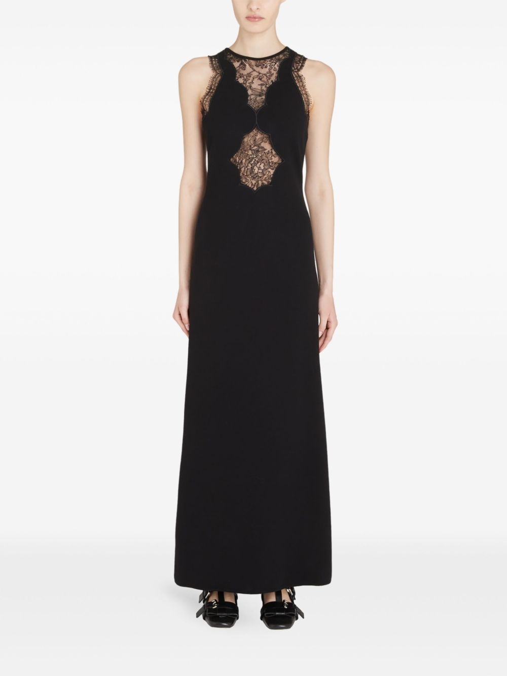 lace detailing long dress - 2