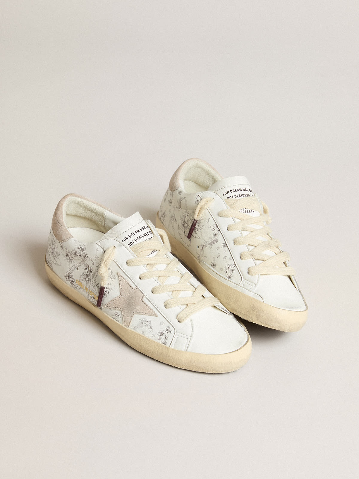 Women’s Super-Star LTD CNY in white leather with lettering on the upper - 2