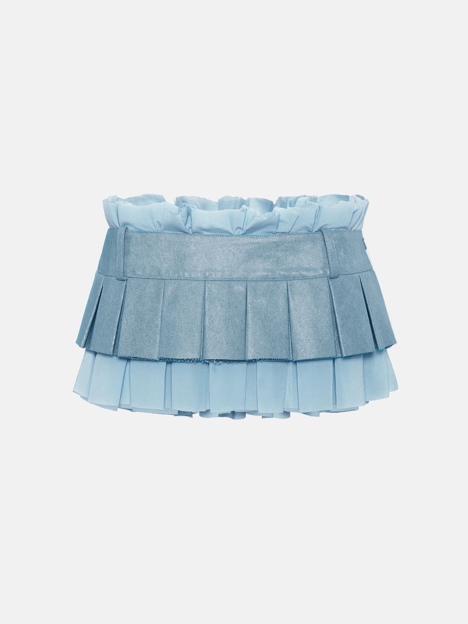 DALLAS DENIM MICRO SKIRT COASTAL FOG - 1