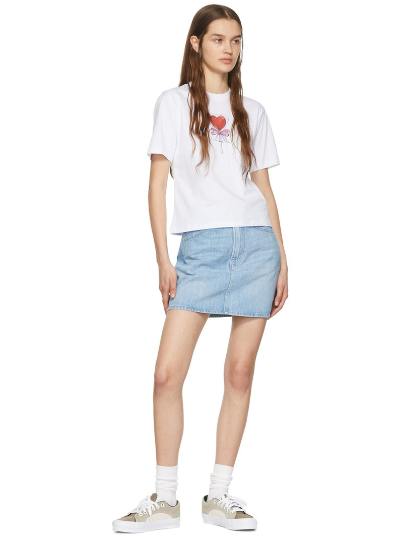 FRAME Blue 'Le Italien' Mini Skirt outlook