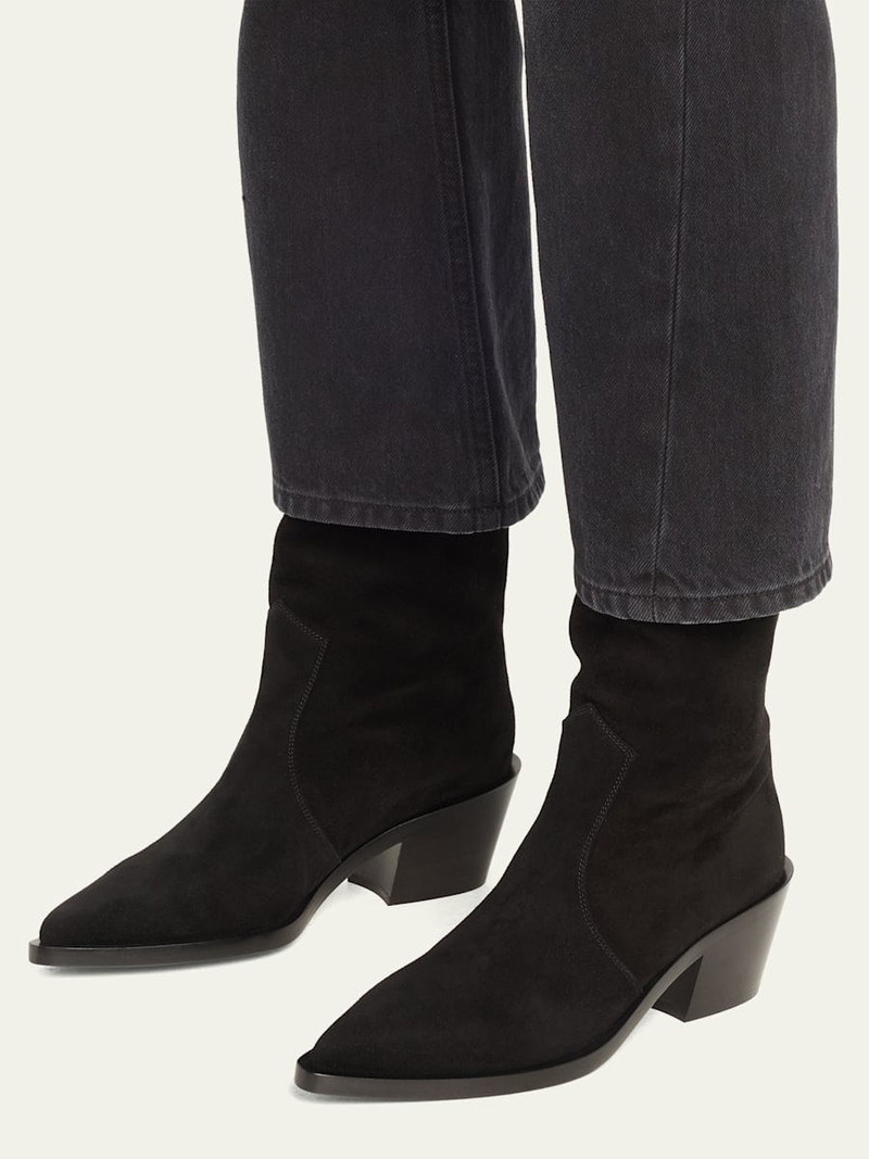Gianvito Rossi Suede Tall Western Boots outlook