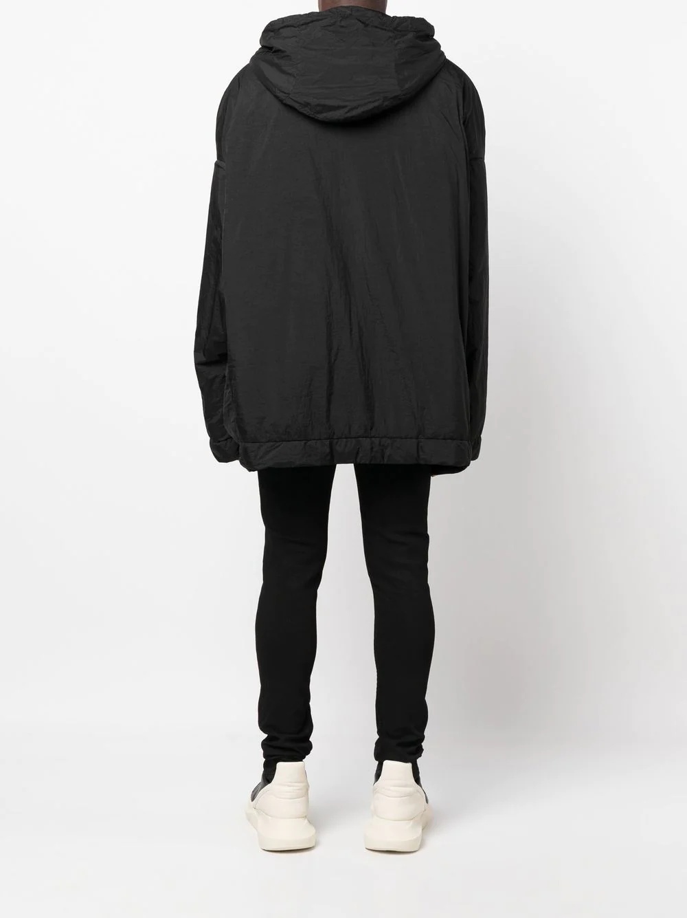 oversize drawstring raincoat - 4