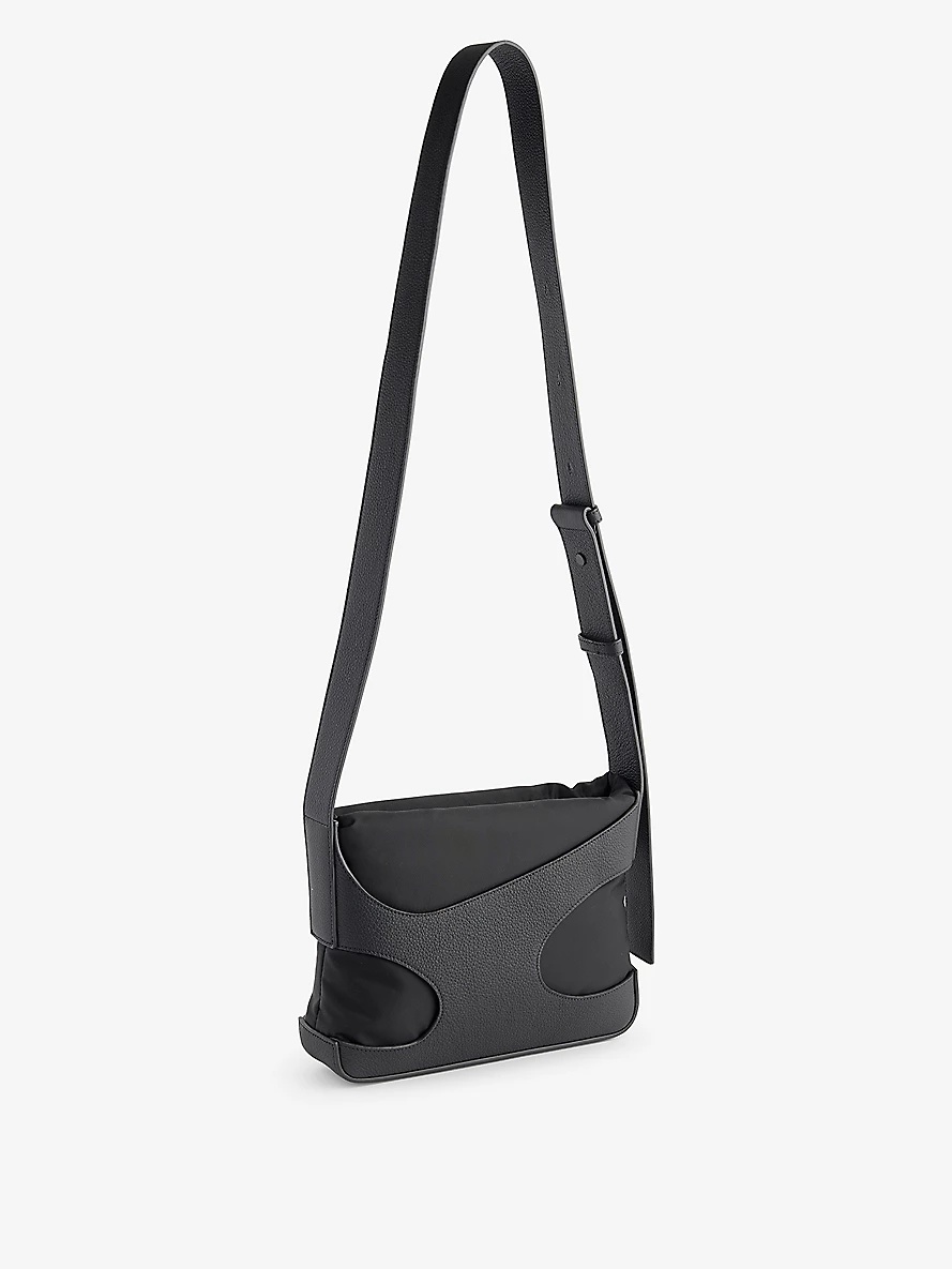 Cut-out leather shoulder bag - 3