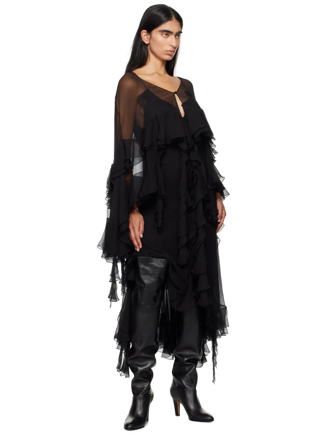 Black Eve Thigh High Boots - 5