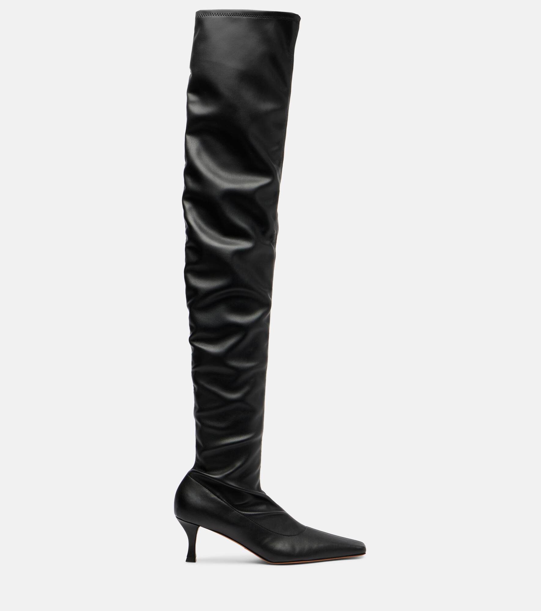 60 leather over-the-knee boots - 4
