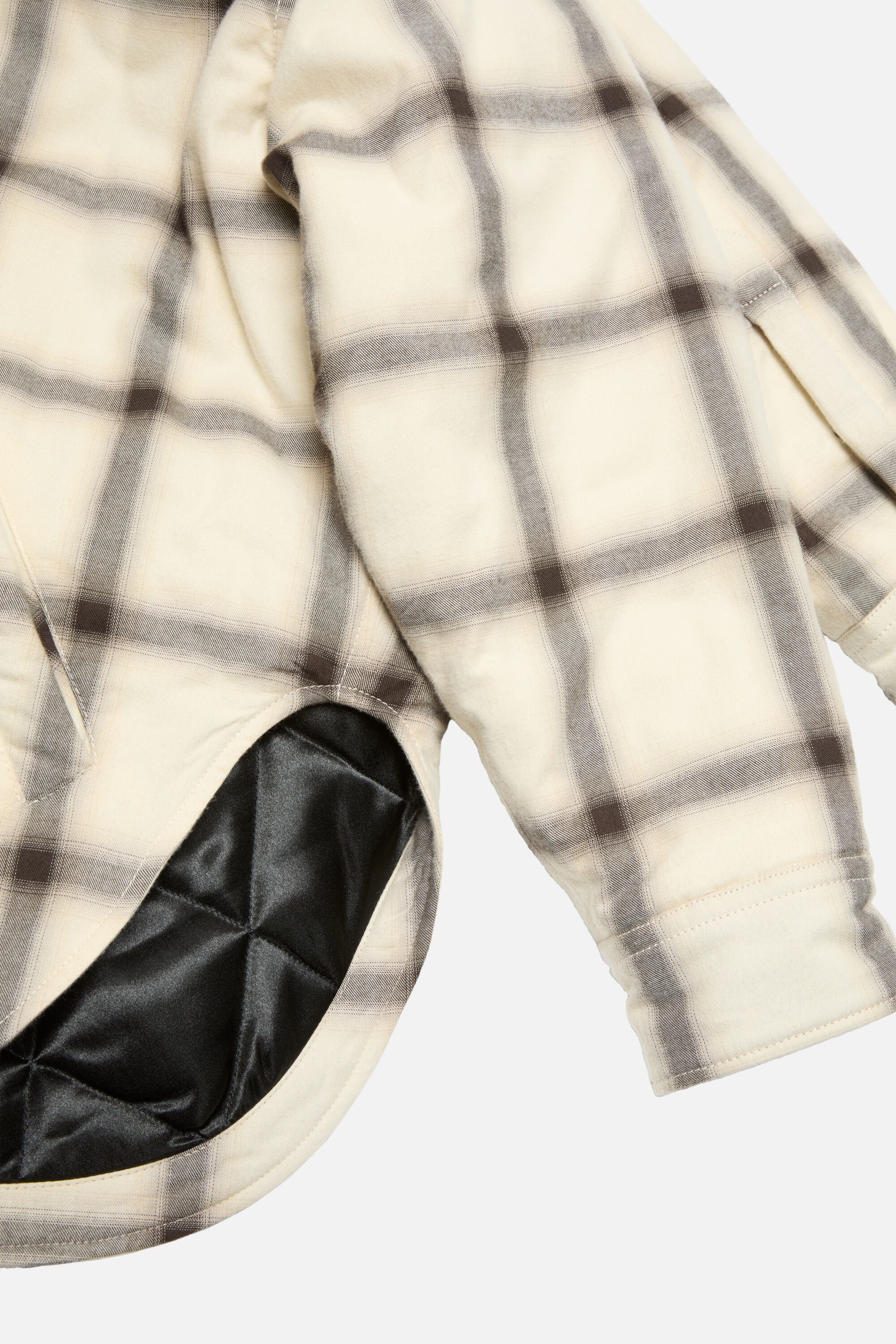 Flannel button-up shirt - Beige/multi - 5