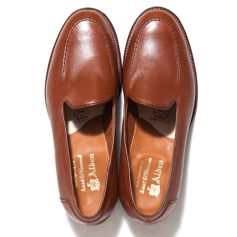 Cognac Lady Calf Slip On With Mocc Stitch - 5