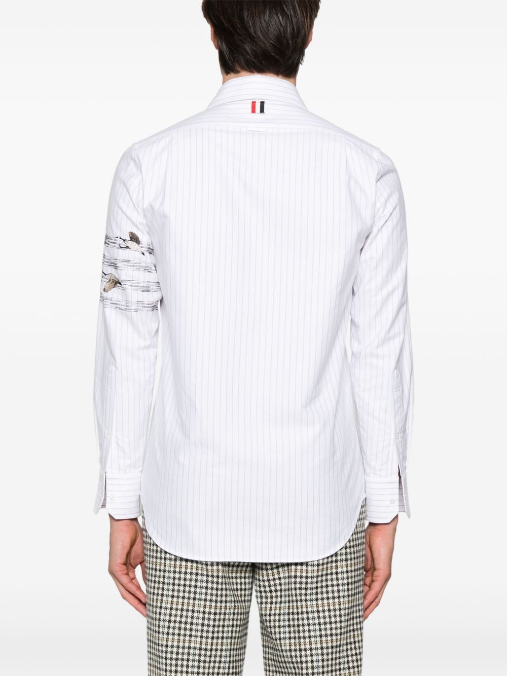 embroidered-motif shirt - 4