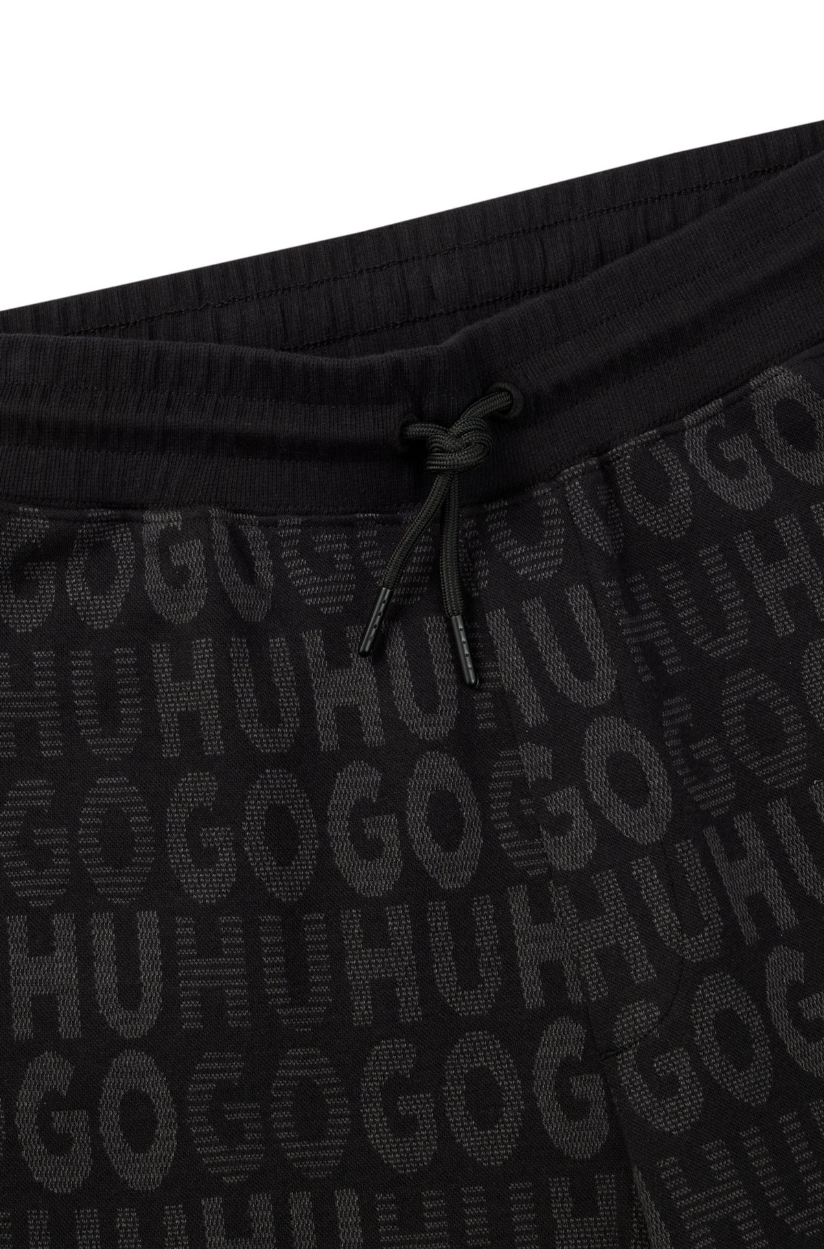 COTTON TRACKSUIT BOTTOMS WITH DRAWSTRING WAIST AND MONOGRAM JACQUARD - 6