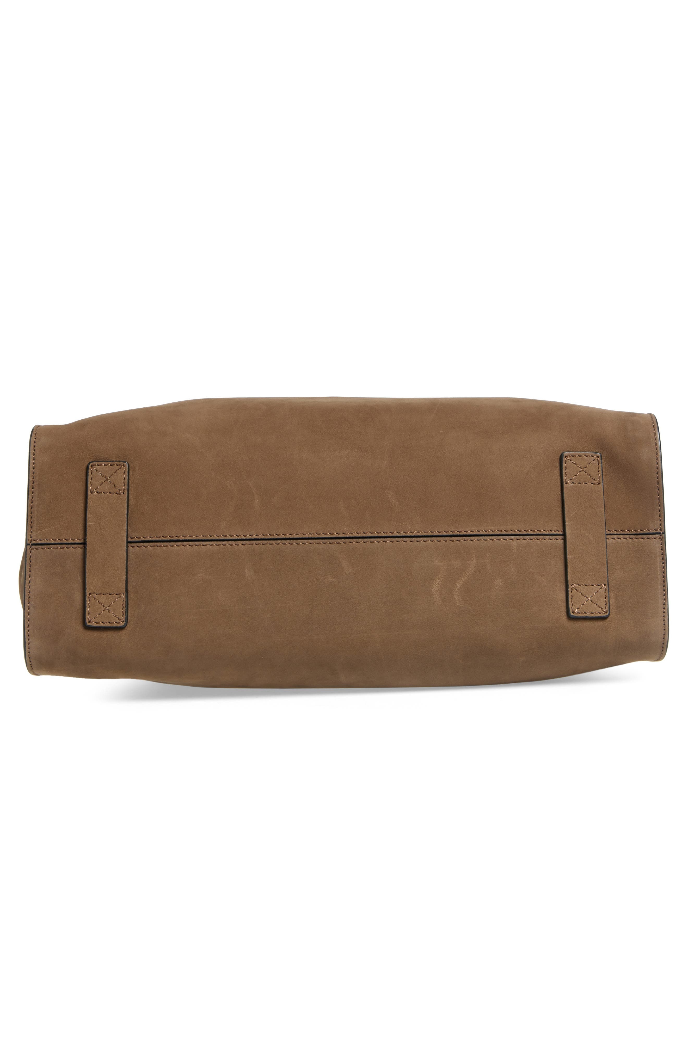 Moschino Medium Tie Me Suede Shoulder Bag in Forest at Nordstrom - 7