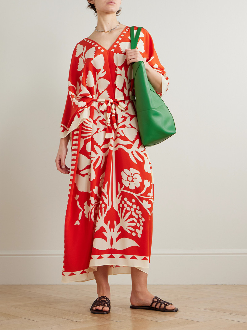 ERES Holi Belted Printed Silk Crepe De Chine Coverup outlook