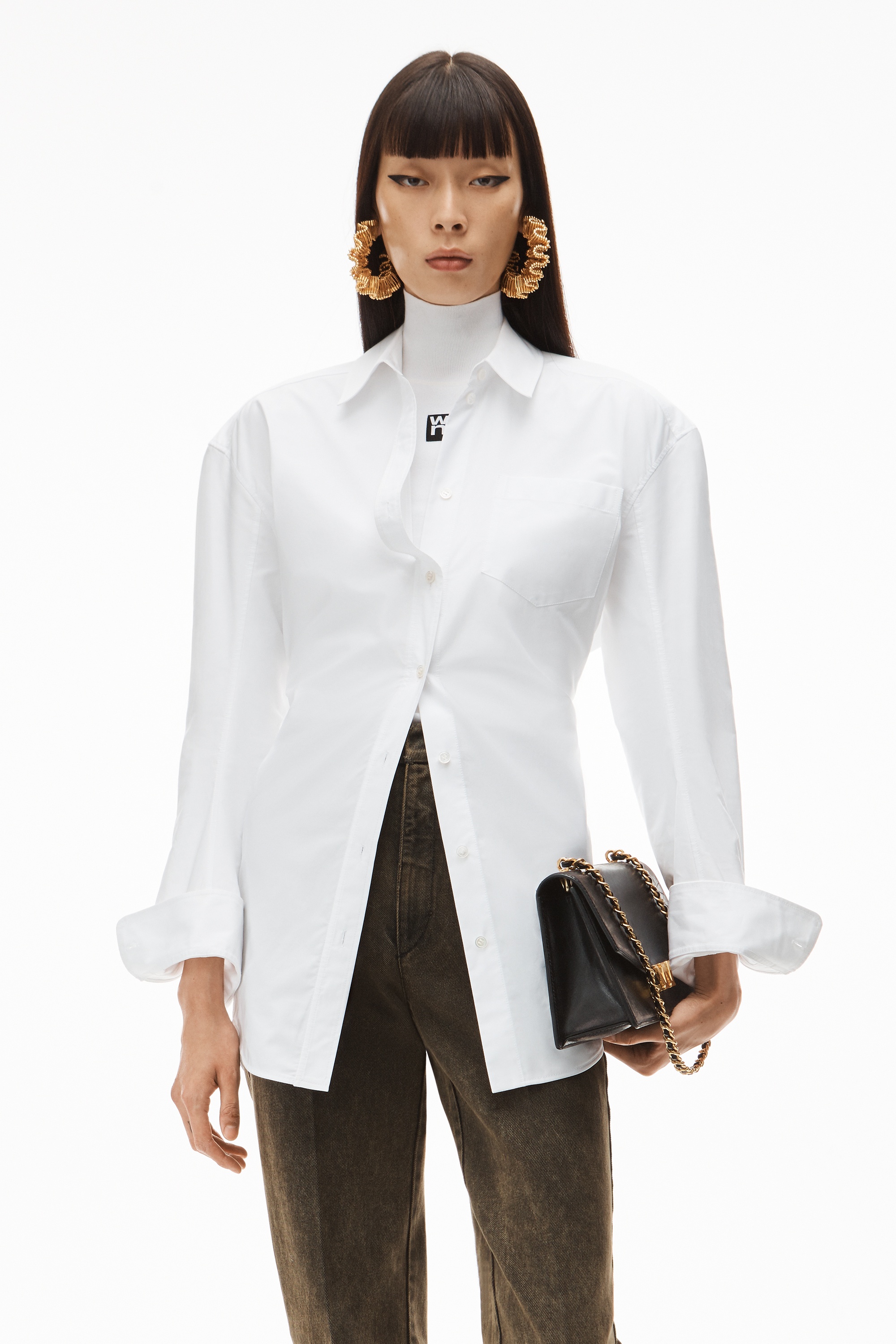 DETACHED COLLAR TAILORED SHIRT IN COTTON - 2