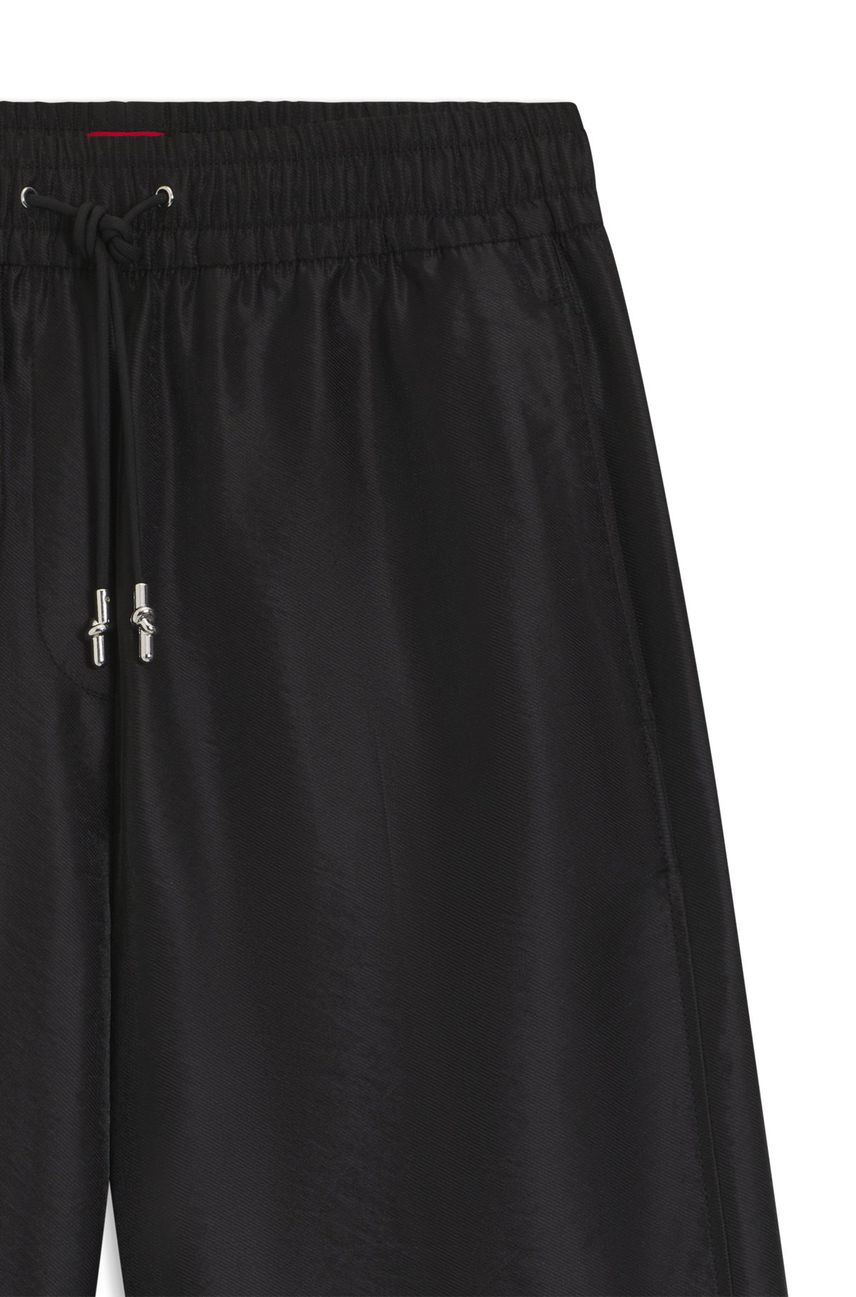 WIDE-LEG RELAXED-FIT TROUSERS WITH DRAWCORD WAIST - 6