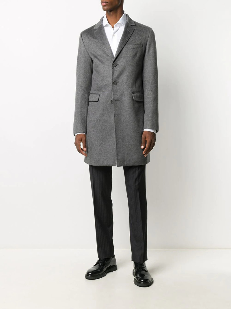 single-breasted layered coat 8