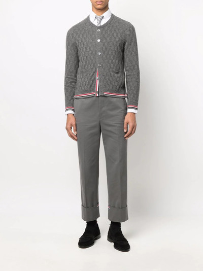 Thom Browne long-sleeved cashmere cardigan outlook