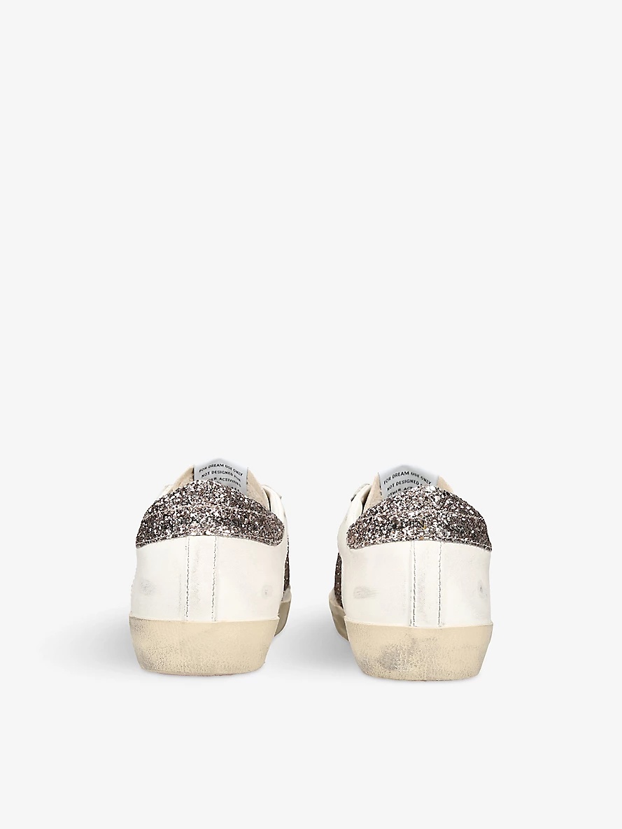 Super Star glitter-embellished faux-leather low-top trainers - 4