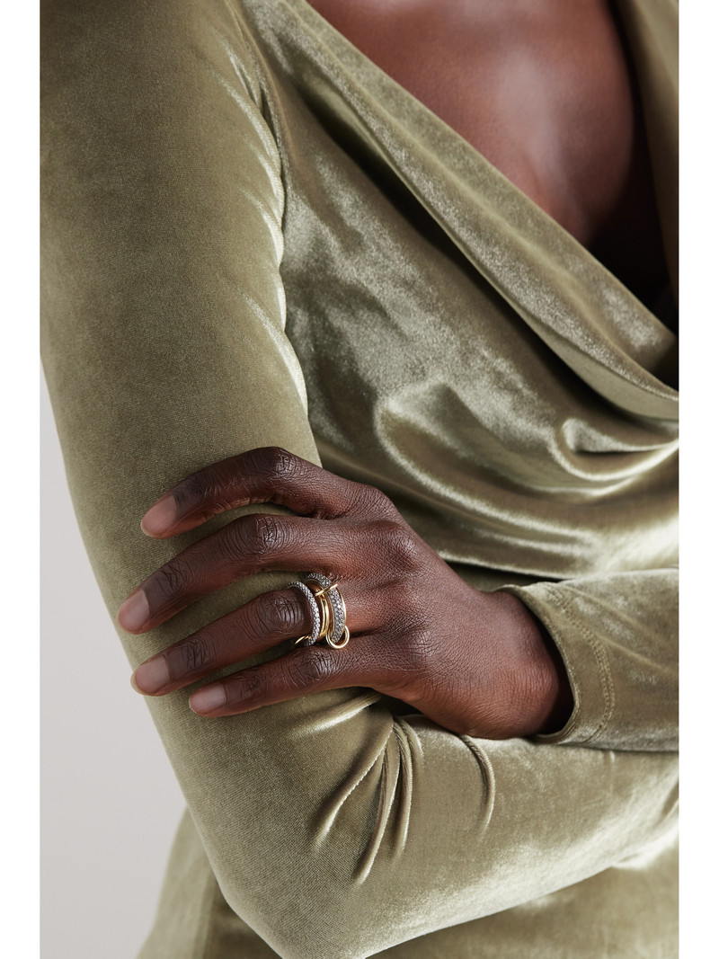 Spinelli Kilcollin Vega 18-karat Gold, Rhodium-plated Sterling Silver And Diamond Ring outlook