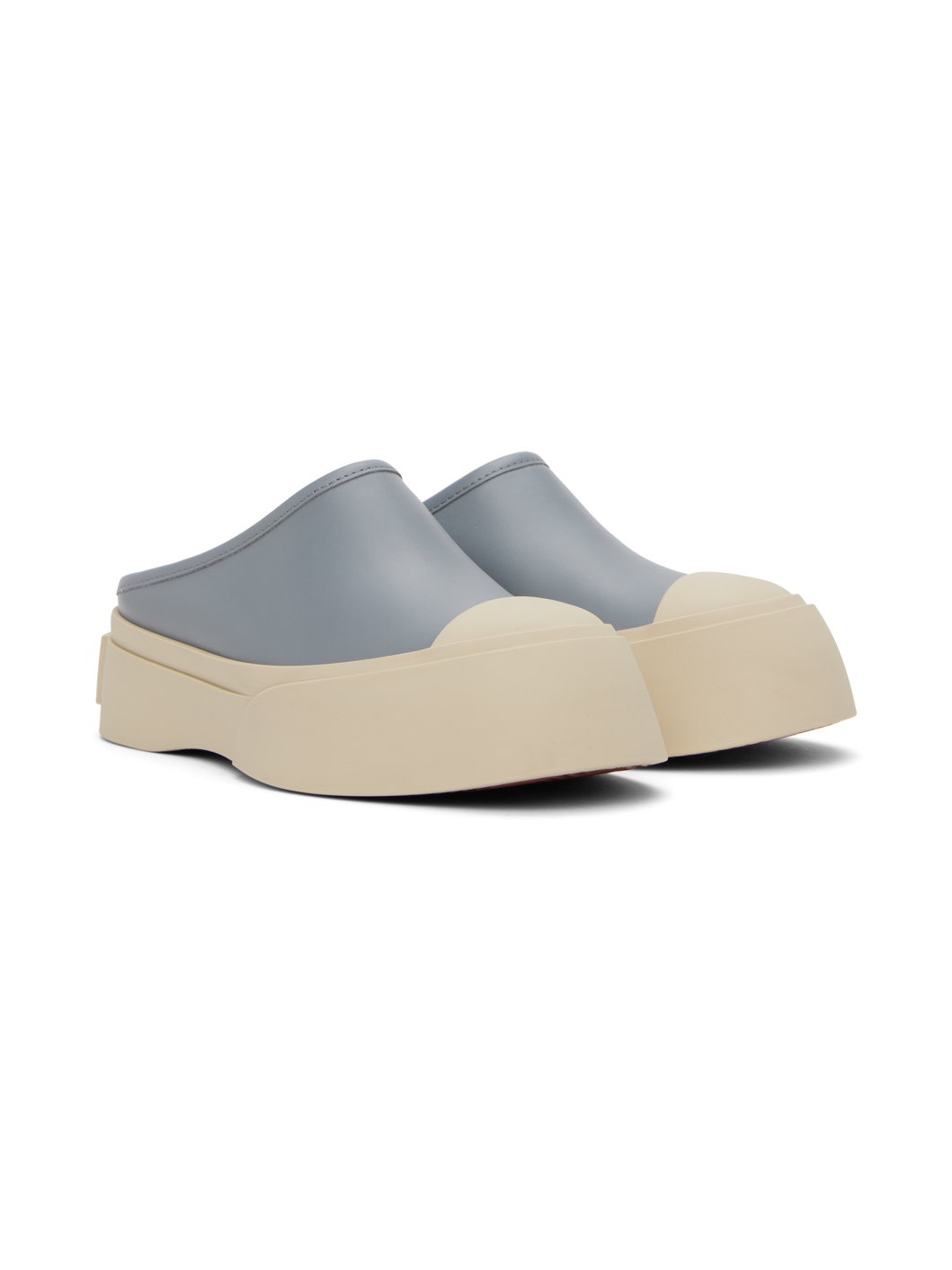 Blue Leather Pablo Sabot Slippers - 4