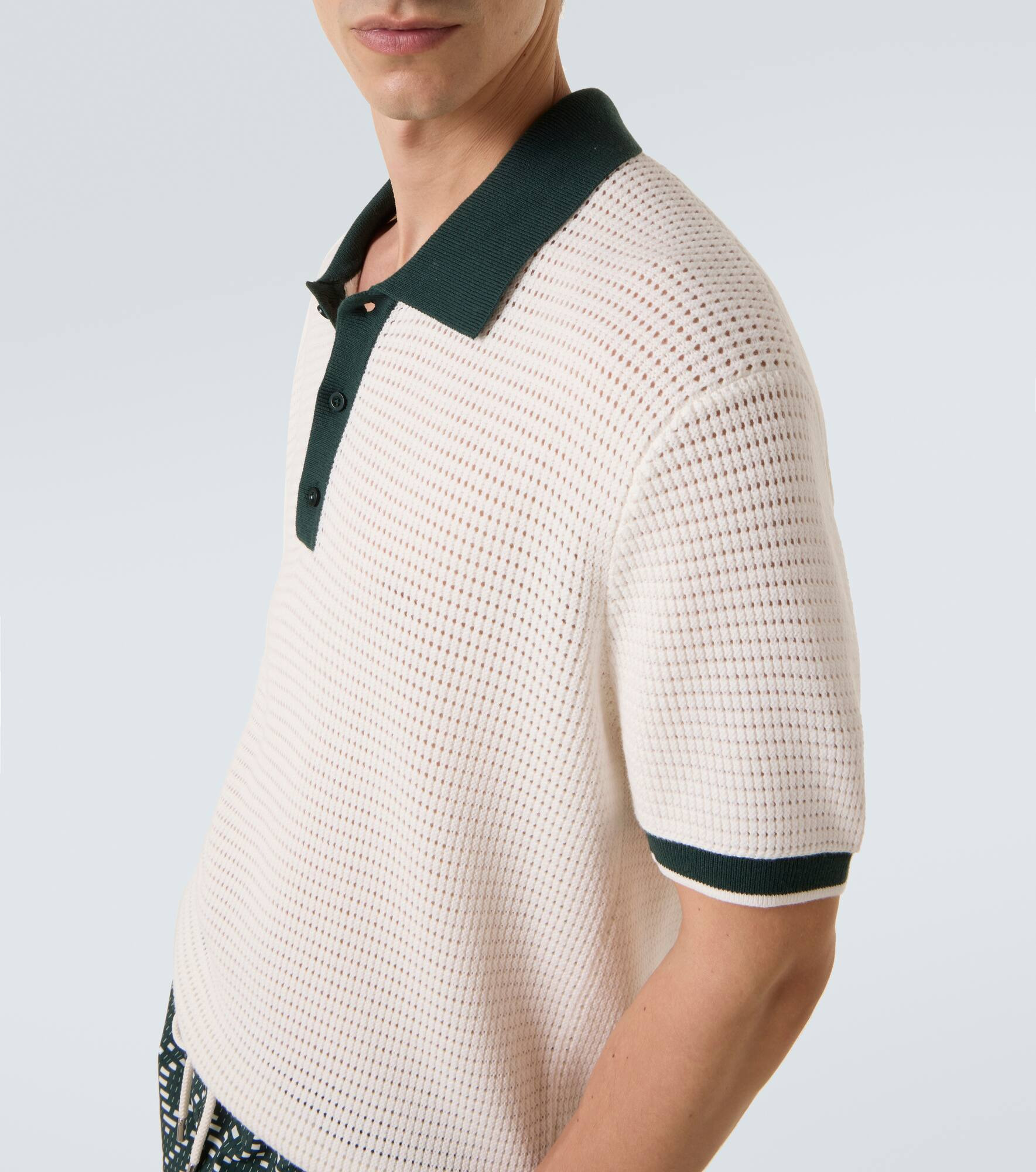Vidal pointelle cotton polo shirt - 6