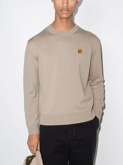 KENZO tiger crest crew neck jumper outlook