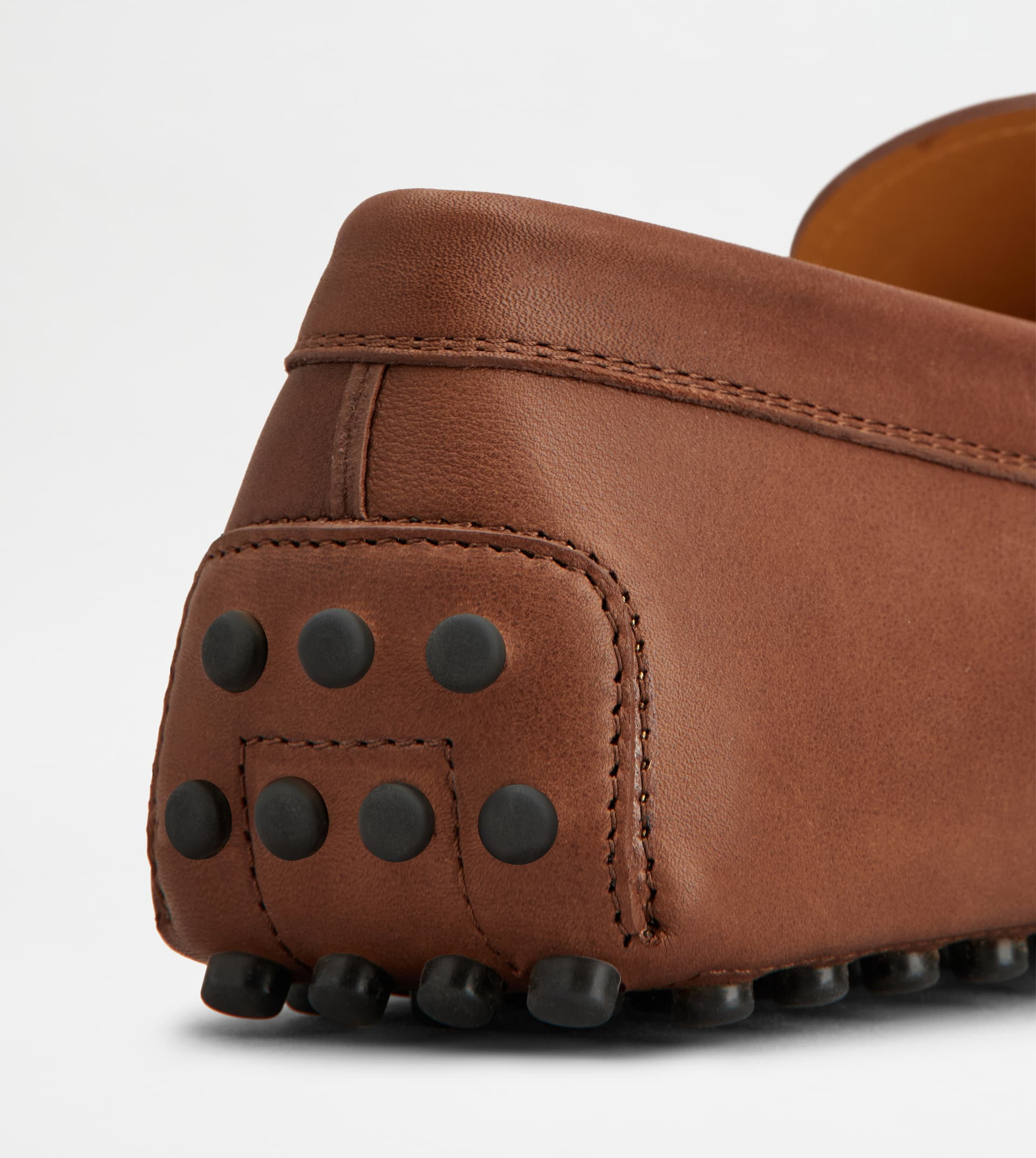 GOMMINO DRIVING SHOES IN LEATHER - BROWN - 5