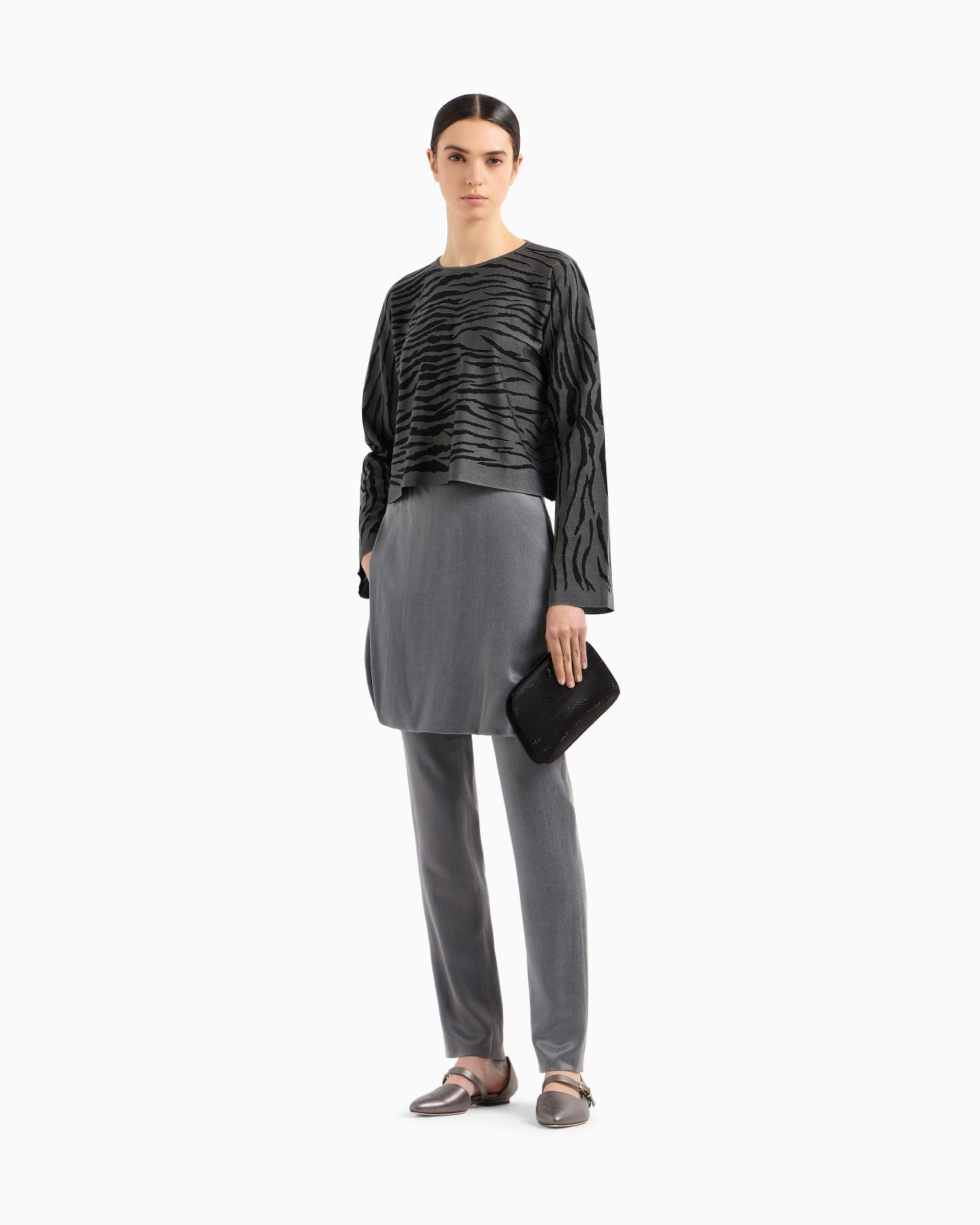 VISCOSE JACQUARD BLEND CREW-NECK JUMPER - 2
