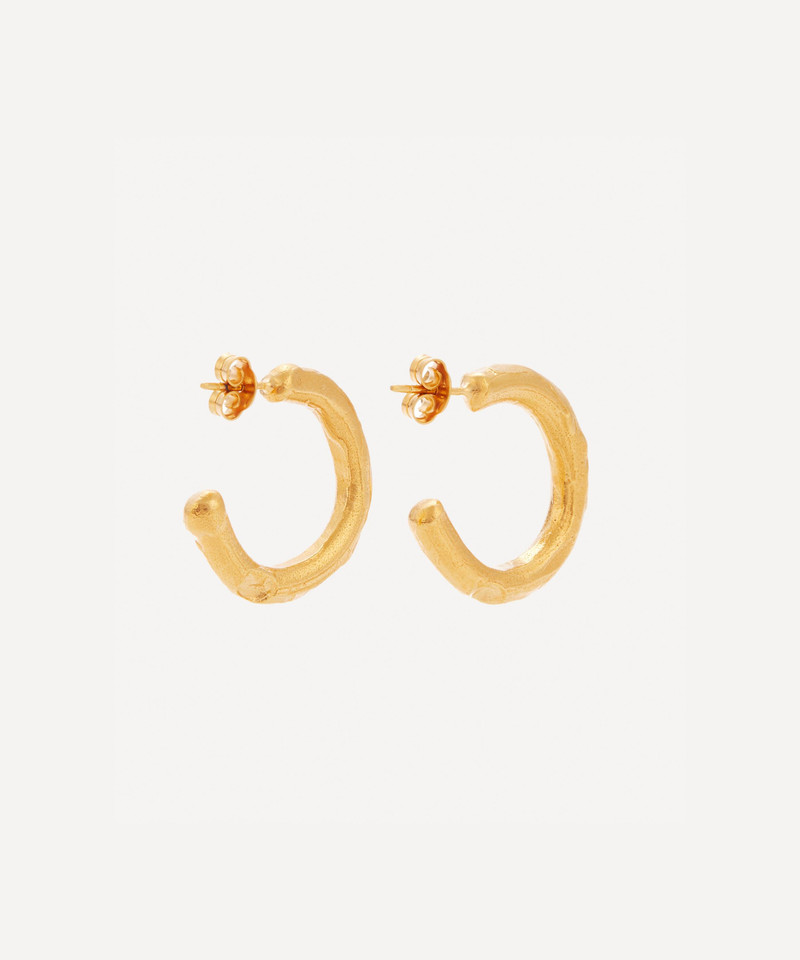 Gold-Plated The Etruscan Reminder Hoop Earrings 4