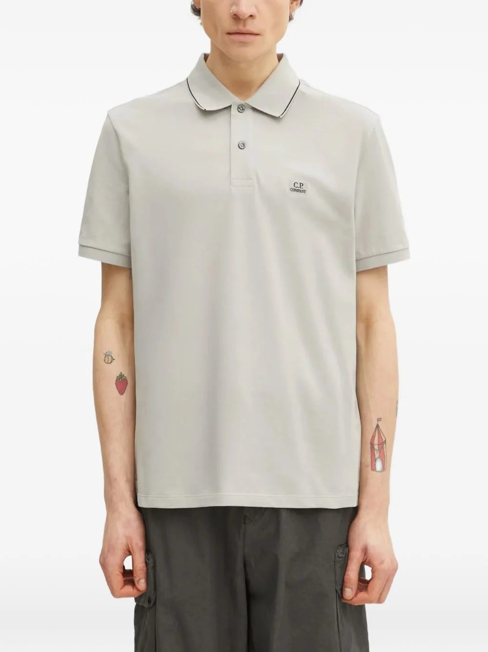 logo-embroidered polo shirt - 1