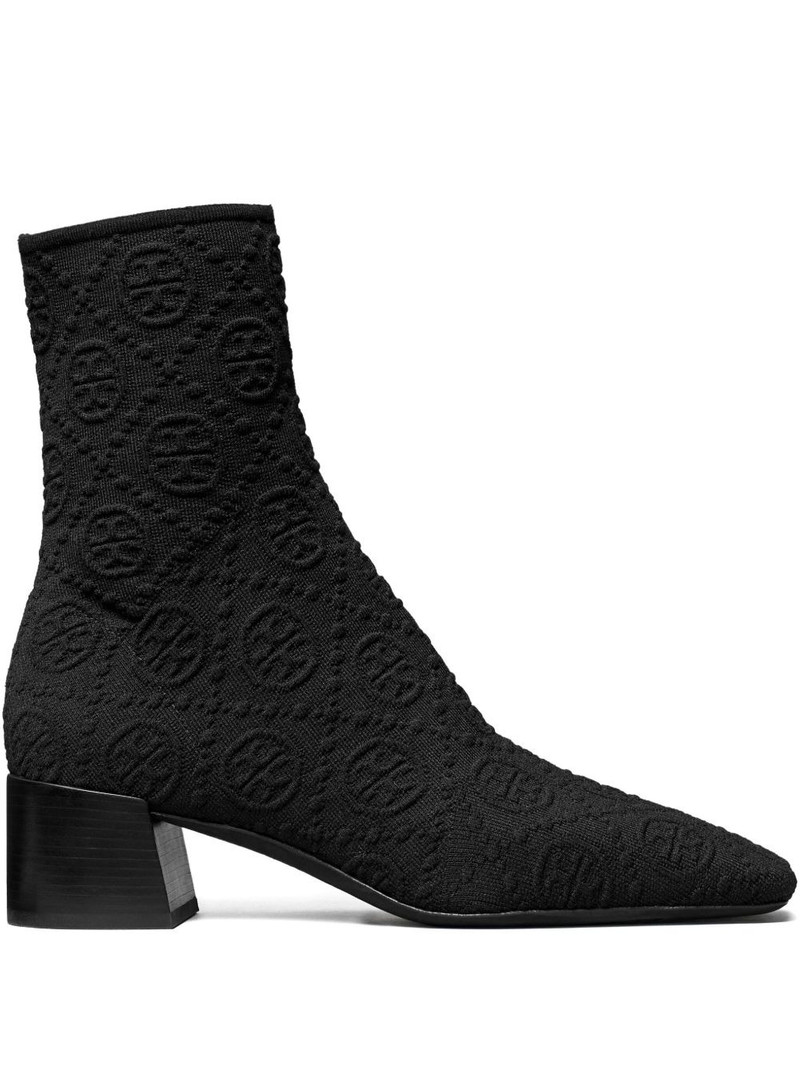 45mm monogram knit ankle boots 1
