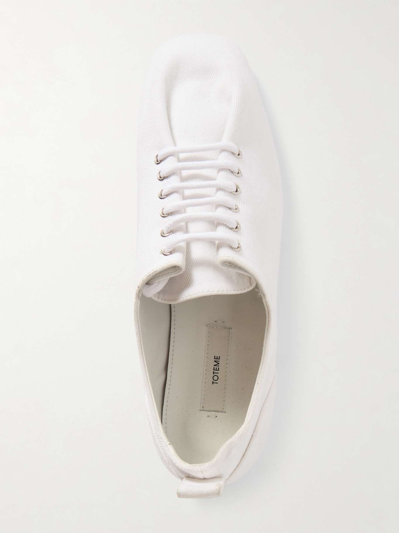 Recycled cotton-twill sneakers White - 5