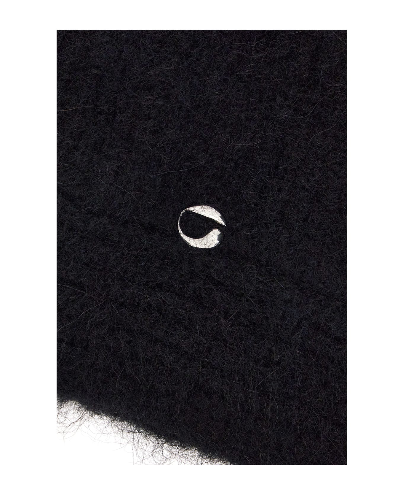 Black Stretch Wool Blend Beanie Hat - 3
