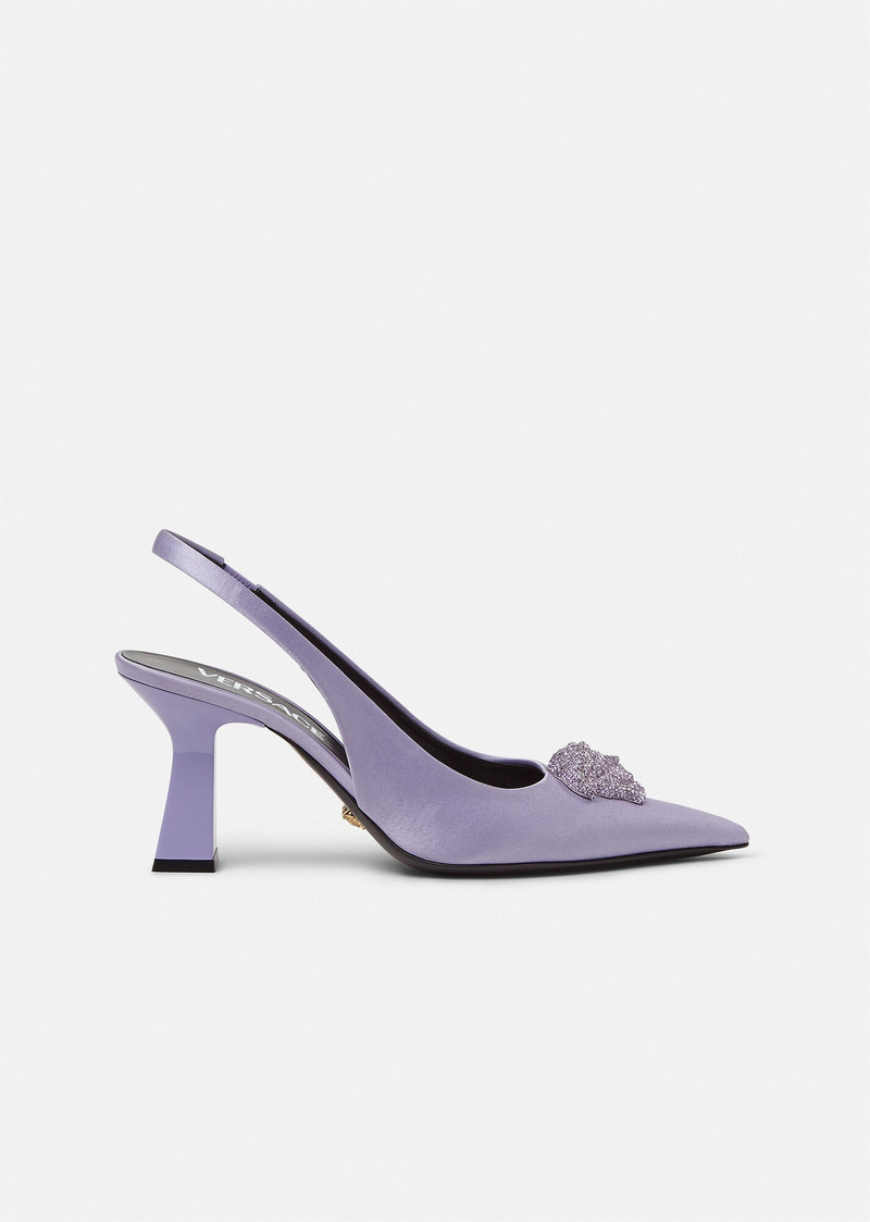 La Medusa Satin Sling-Back Pumps 1