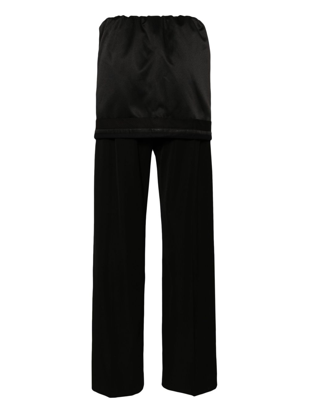 layered wool track pants - 2